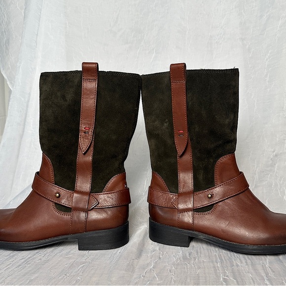 Tommy Hilfiger Equestrian Hamilton 8C Ranger Biker Boots Suede Leather - Picture 11 of 17